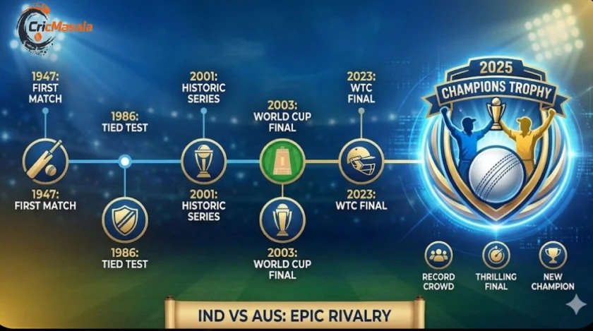 India National Cricket Team vs Australian Men’s Cricket Team Timeline